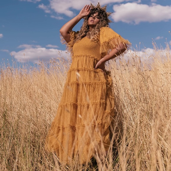 JessaKae Mustard Yellow Maxi Dress - Picture 9 of 16